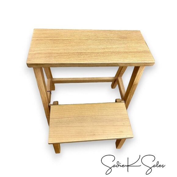Wood Kitchen Step Stool Natural - Hearth & Hand Magnolia, Target, New in Box - Picture 7 of 9